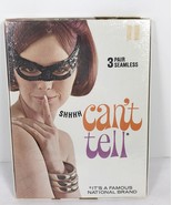 Vintage 3 Pair SEALED Can&#39;t Tell Nylon Seamless Stockings 10 1/2 M NOS C... - £27.58 GBP