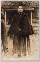 RPPC Old Woman Wool Shawl Cape Woman Calico Dress Country Folk Postcard C25 - £11.95 GBP
