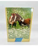 NOS Foals and Flowers 100 pc Puzzle Complete Springbok by Hallmark NEW - $19.99