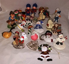 Vintage Lot of Multi Material Ornaments Handmade, Ceramic, Glass and Others - £11.98 GBP