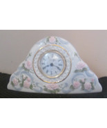 Princess House Rose Garland Quartz Clock NIB - $35.78