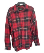 Mens Vintage Orvis Plaid Long Sleeve Button Down Shirt Red Plaid Size XL - £23.84 GBP