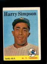 1958 Topps #299 Harry Simpson Vg+ Yankees (Oc) *NY9226 - £2.32 GBP