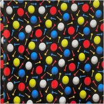 Golf Ball Frenzy 2-Yard Bolt: Alluring Allover Fleece Fabri - £77.28 GBP