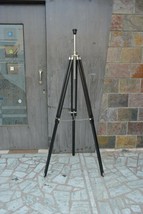 Nautical Style Wooden Black Tripod Stand Decorative floor Shade Lamp - $104.50