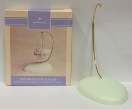 Hallmark Ornament Display Stand Spring Easter Pale Green Base 1990 With Box - £7.61 GBP