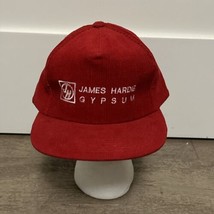 VTG NOS James Hardie Gypsum Red Corduroy Cap Hat Snapback - £19.66 GBP