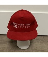 VTG NOS James Hardie Gypsum Red Corduroy Cap Hat Snapback - £19.67 GBP