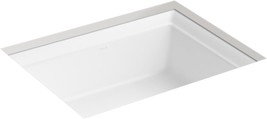 Kohler K-21783-0 Artifacts 21 1/4&quot; Rectangle Undermount Bathroom Sink, White - £243.27 GBP