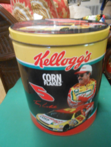 Great Large Tin Canister-KELLOGG&#39;S Corn Flakes #5 Nascar Driver Terry Labonte - £25.19 GBP