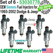 OEM Siemens Deka x6 Fuel Injectors for 1998, 1999 Dodge Dakota 5.9L V8 #53030778 - £135.31 GBP