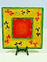 Tabletops Gallery Hand Painted Earthenware La Province 2 Square Dinner P... - £57.71 GBP