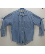 Levi&#39;s Men&#39;s Red Tab size Large Light Sun Faded Blue L/S Denim Shirt - £29.56 GBP