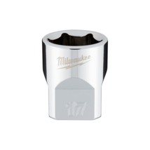 Milwaukee Tool 3/8&quot; Drive 17mm  Metric 6-Point Socket with FOUR FLAT Sid... - $640.43 MXN