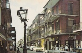 French Quarter St. Peter Street New Orleans Louisiana LA Postcard C37 - £2.33 GBP