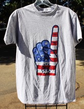 USA #1 Shirt Patriotic Gray T-shirt 76 American Flag Number One Hand 4th... - £3.52 GBP+