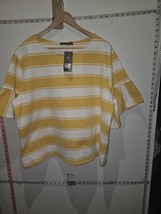 M&amp;S Ladies Stripes BRAND NEW Top - Size 22 Express Shipping - $34.33