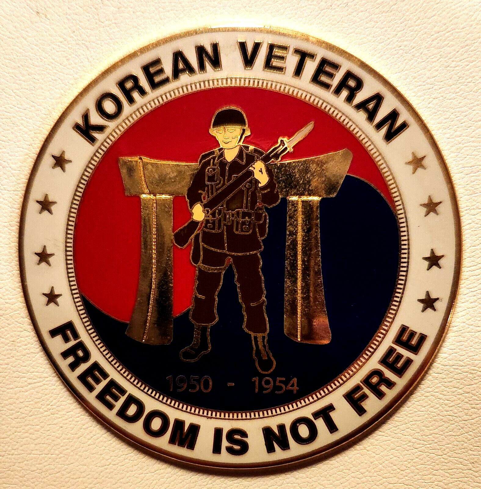 Primary image for KOREAN VETERAN 1950 - 1955 Medallion Coin Armed Forces Veteran 2 1/2" Diameter