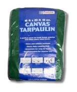INTEX SUPPLY CO 10 OZ K-CT1620G 16x20 10OZ Green Canvas Tarp, 16&quot; x 20&quot; - $289.11 CAD