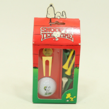 Vintage Snoopy’s Tee Time Golf Set Divot Took Golf Ball Golf Tees NEW - $18.57