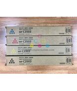 4 Genuine Ricoh MP C3503,C3003,C3004 CMYK Toners 841813, 841814, 841815,... - $4,885.22 MXN