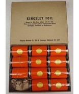 Vintage Red Kingsley Embossing Hot Foil Rolls in Box 11 Red 2&quot; Rolls NOS - £30.91 GBP