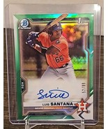 2021 Bowman Chrome Prospects Auto Green Refractor /99 Luis Santana Astros - €25,77 EUR