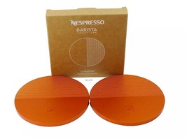 2 x Nespresso Barista Limited Ed Aluminum Coasters Summer 2024 Mandarin Orange - £39.53 GBP