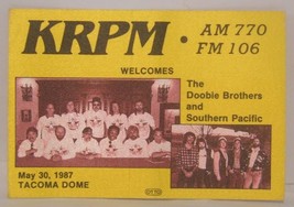 DOOBIE BROTHERS - VINTAGE ORIGINAL CONCERT TOUR CLOTH BACKSTAGE PASS *LA... - $10.00