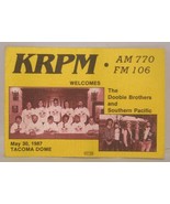 DOOBIE BROTHERS - VINTAGE ORIGINAL CONCERT TOUR CLOTH BACKSTAGE PASS *LA... - $187.91 MXN