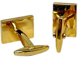 Vintage Fratello Swank Textured Gold Tone Rectangle Cufflinks image 4