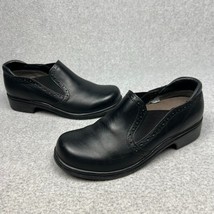 Dansko Womens Black Clog Shoes Size 11 / EUR 41 Leather Chucky Slip on Classic - £36.46 GBP