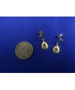 NEW Ross Simons 14K Pure Solid Yellow Gold Dangle Drop Earrings Plain Cl... - £235.30 GBP