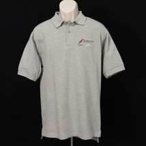 Sino Swearingen SJ30 Mens VTG Polo Shirt L Large Gray Aircraft Company Airplane - £26.61 GBP