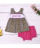 NEW Boutique Mama&#39;s Girl Leopard Print Tunic &amp; Bloomers Girls Outfit - $212.99 MXN