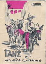 Tanz in der Sonne Brochure Vintage Movie 1954 Cziffra - £7.47 GBP