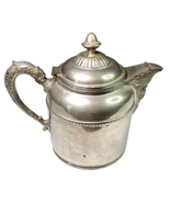 Antique Tin Plated Copper Teapot 8” High Victorian Rochester Stamping Works - $55.29