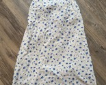 Womens American Eagle Linen Blend Blue Flowers Tie Back Open Back Dress ... - £13.65 GBP