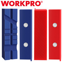WORKPRO 2-Pairs 4-1/2&quot; Vise Jaw Pads Magnetic TPU Vise Jaw Protective Co... - £32.04 GBP