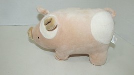 North American Bear Company plush pig Rattle baby toy pink peach spots 2000 - $19.79