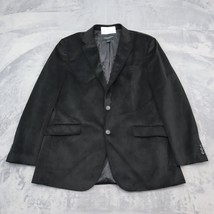 Pronto Uomo Blazer Mens L Black Viscose Coat Single Breasted Soft Notch ... - £28.47 GBP