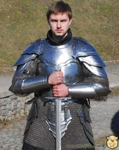 Medieval Larp Elven Full Suit Of Armor Body Cuirass/Bracers/Pauldrons/Gr... - £237.43 GBP