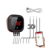 Inkbird Bluetooth Grill Bbq Meat Thermometer With 4 Probes Digital Wirel... - $83.99