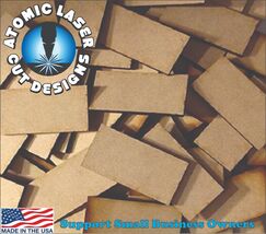 40mm x 60mm MDF Bases x10 Rectangles Laser Cut - FAST SHIPPING #1 USA SE... - $2.96
