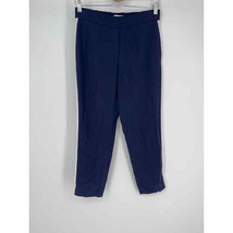Babaton Tuxedo Stripe Slim Leg Trousers Pants Sz 4 Blue White Cropped - £28.11 GBP