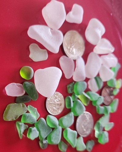 40+ Pieces ~ Genuine Lake Erie Beach Glass ~ Surf Tumbled ~ Assorted Shades (A4) Item image 6
