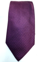 Paul Frederick 100% Silk Tie Purple Geometric Print - £24.58 GBP