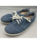 Clarks Womens Blue Denim Casual Lace-Up Shoes Size 8.5 Sneakers - $340.54 MXN