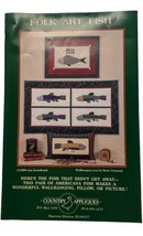 Quilt Pattern Folk Art Fish By Country Appliques Vtg 1993 Jan Kornfeind New - £7.07 GBP