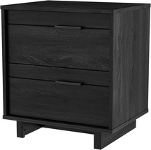 South Shore Fynn 2-Drawer Nightstand, 0, Gray Oak - £98.31 GBP